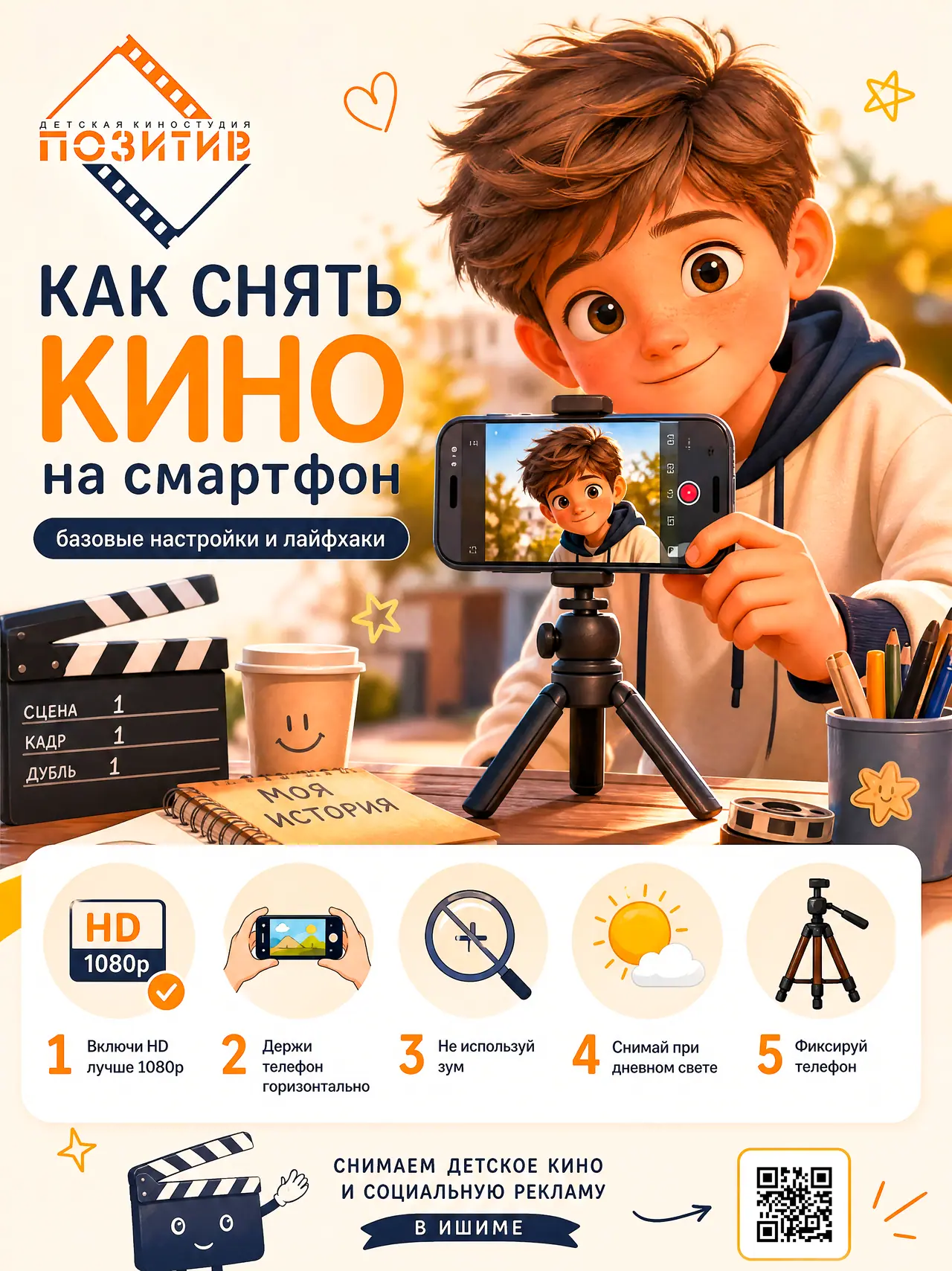 Как снять кино на смартфон: базовые настройки и лайфхаки