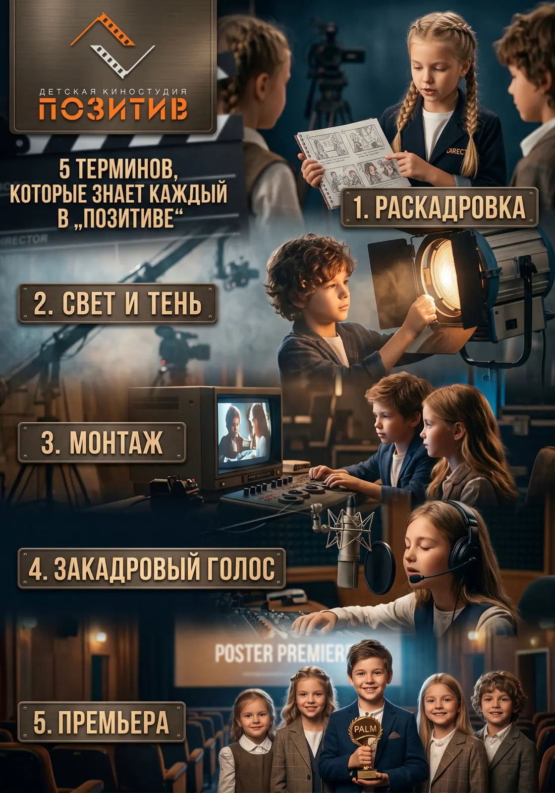 🎬 Кинословарь для детей: 5 терминов, которые знает каждый в «ПОЗИТИВЕ»! 🎬